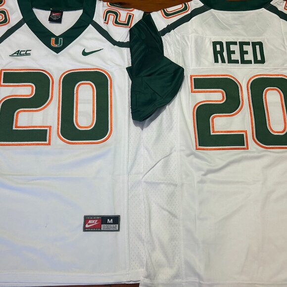 Nike MIAMI HURRICANES ED REED Men's JERSEY Sz M,L,XL,2XL New w tags RAVENS - Picture 1 of 5